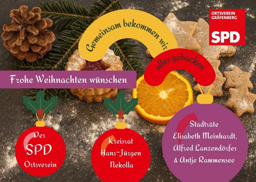 Frohe Weihnachten wünscht die SPD Gräfenberg